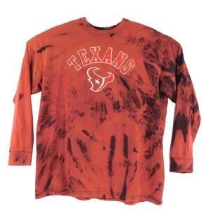 NFL Pro Line Mens 2XLT Houston Texans Acid Wash Tie Dye Long Sleeve Shirt